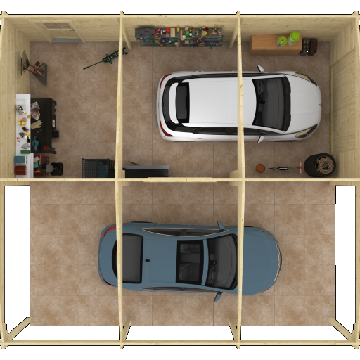 Garage-carport Berggren | 58 mm | vuren onbehandeld