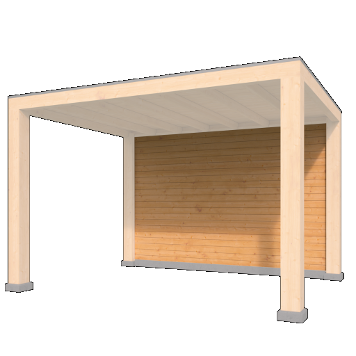 Wandmodule Type D & E zweeds rabat Red Class Wood 350/400 x 224 cm