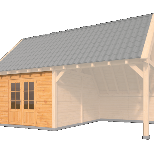 Wandmodule Type D & E zweeds rabat Red Class Wood 350/400 x 224 cm