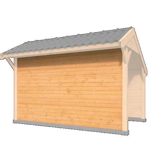 Wandmodule Type D & E zweeds rabat Red Class Wood 350/400 x 224 cm