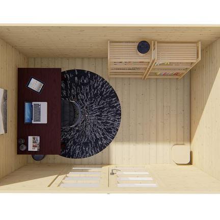 Blokhut - Tuinhuis Minimodern | 28 mm | vuren onbehandeld