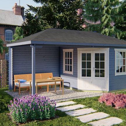 Blokhut - Tuinhuis Markku | 28 mm | vuren onbehandeld