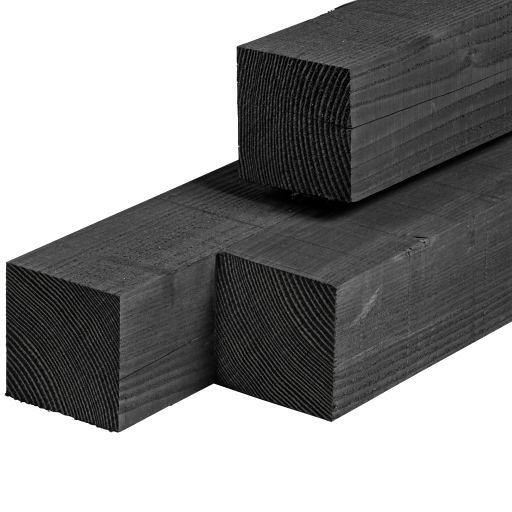Douglas fijnbezaagd zwart geïmpregneerd 150x150 mm 300 cm