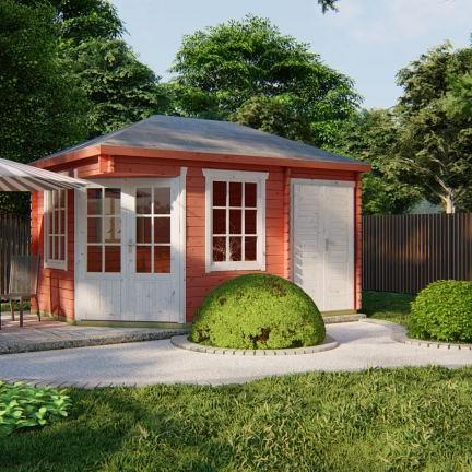 Blokhut - Tuinhuis Agnes | 44 mm | vuren onbehandeld