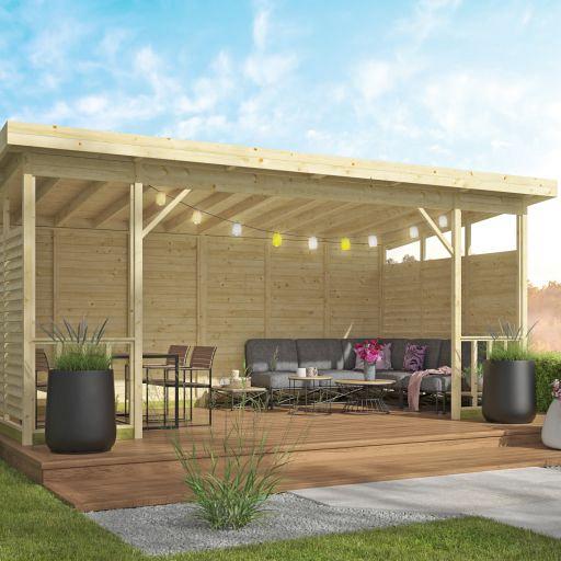 Paviljoen Kristina 560 x 264 cm Red Class Wood geïmpregneerd