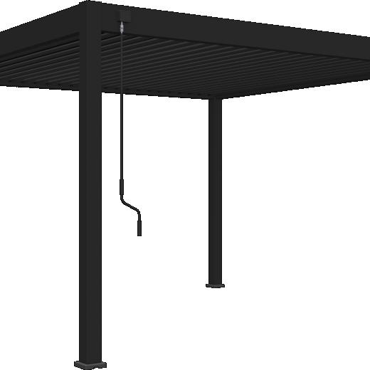 Aluminium overkapping Toronto vrijstaand 360 x 400 x 255 cm antraciet