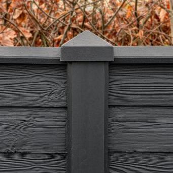 Berton© afdekpet antraciet gecoat, diamantkop 14 x 14 x 5 cm zonder uitsparing