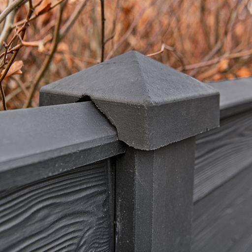 Berton© afdekpet antraciet gecoat, diamantkop 14 x 14 x 5 cm zonder uitsparing
