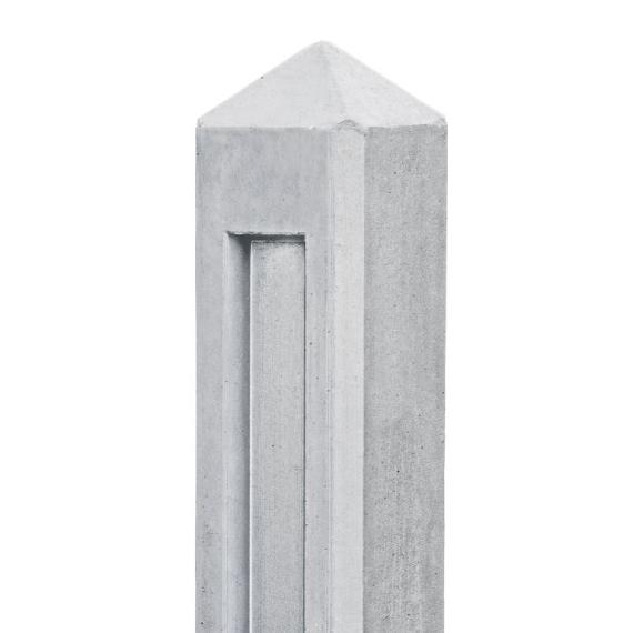 Berton©-paal Hunze wit/grijs, diamantkop 10 x 10 x 145 cm tussenmodel