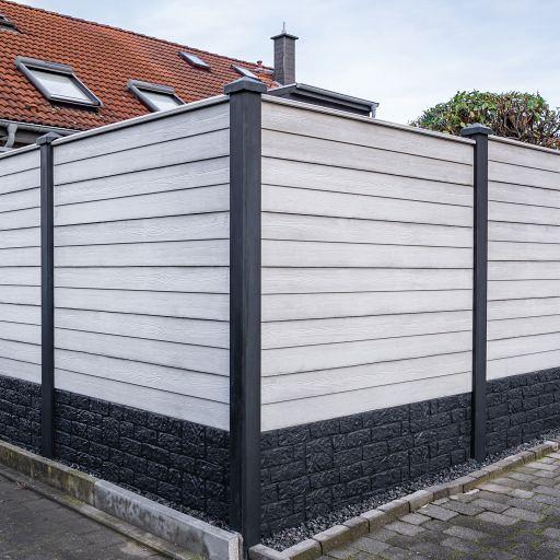 Berton©-motiefplaat smal, antraciet gecoat H26 x D4,8 x L184 cm romeins motief