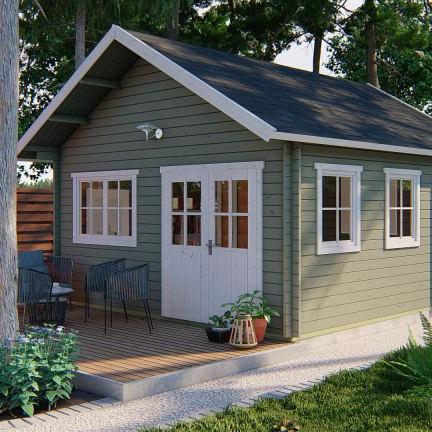 Blokhut - Tuinhuis Berlin | 44 mm | vuren onbehandeld