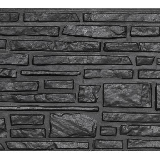 Berton©-motiefplaat smal antraciet gecoat H26 x D3,5 x L184 cm Rustico