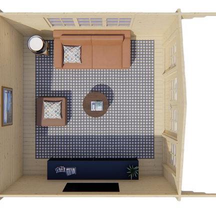 Blokhut - Tuinhuis Blackpool | 58 mm | vuren onbehandeld