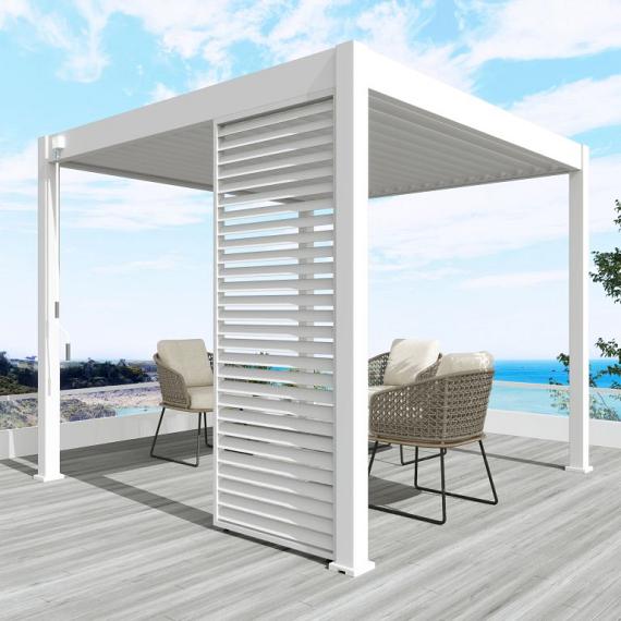 Aluminium overkapping Louvrepaneel 93 cm horizontaal wit