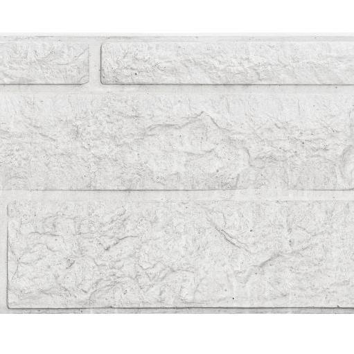 Berton©-motiefplaat wit/grijs H36 x D3,5 x L184 cm rotsmotief enkelzijdig
