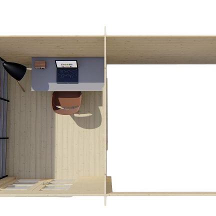 Blokhut - Tuinhuis Brenda | 28 mm | vuren onbehandeld