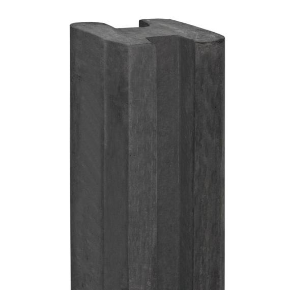 Berton©-sleufpaal Reest antraciet 11,5 x 11,5 x 244 cm eindmodel