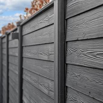 Berton©-sleufpaal Reest antraciet gecoat 11,5 x 11,5 x 272 cm eindmodel