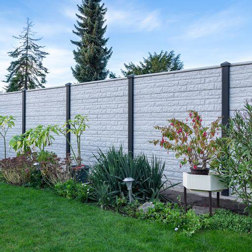 Berton©-motief-vulplaat wit/grijs H20 x D3,5 x L184 cm rotsmotief