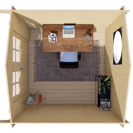 Blokhut - Tuinhuis Gitte | 28 mm | vuren onbehandeld