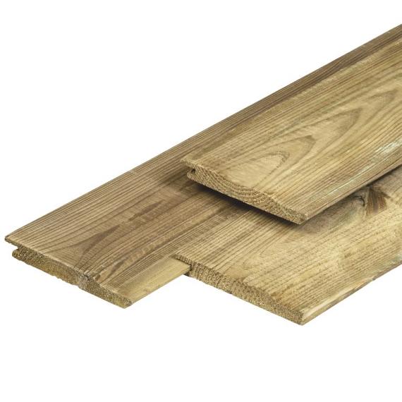 Geïmpregneerd Grenen Overhangend Rabat Geschaafd Werkende breedte 130 mm 18x145 mm 400 cm