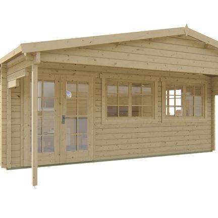 Blokhut - Tuinhuis Torsten | 58 mm | vuren onbehandeld