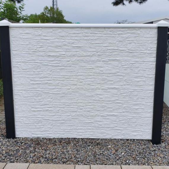 Berton©-motiefplaat smal wit/grijs H26 x D3,5 x L184 cm nostalgiemotief