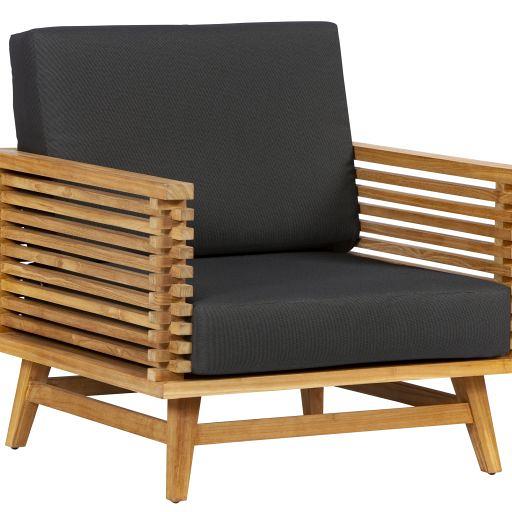 Teak loungeset Riverside fauteuil incl. kussen