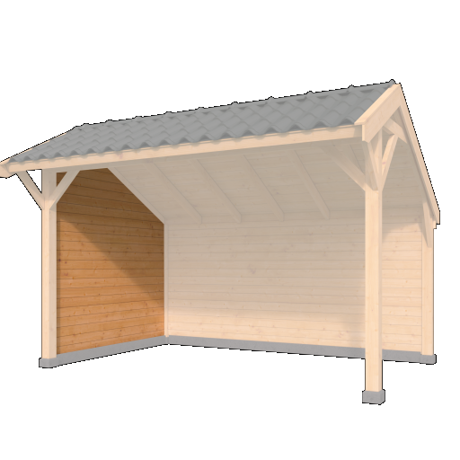 Wandmodule Type B zweeds rabat Red Class Wood 250 x 224 cm