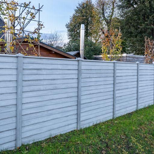 Berton©-motiefplaat smal wit/grijs H26 x D4,8 x L184 cm rabat-houtmotief