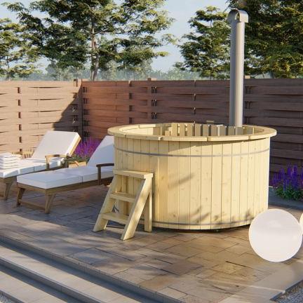 Hottub met interne RVS kachel ø200 cm onbehandeld vuren