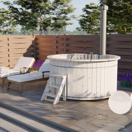 Hottub met interne RVS kachel ø200 cm onbehandeld vuren