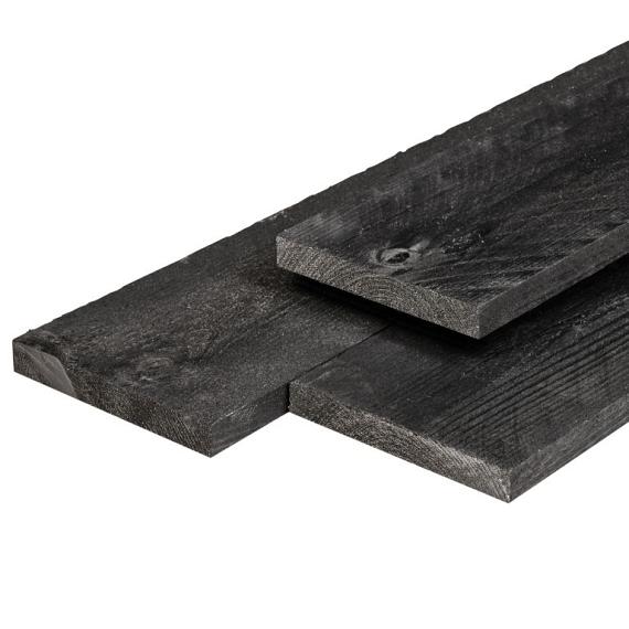 Douglas tuinplank fijnbezaagd zwart geïmpregneerd 16x140 mm 180 cm