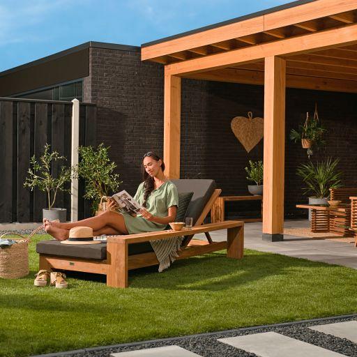 Teak sunlounger Danau