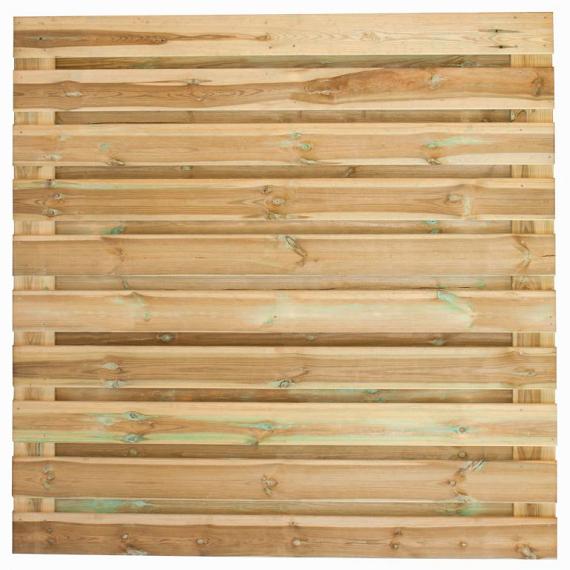 Tuinscherm grenen groen geïmpregneerd, 21-planks (19 + 2) Breda 180 x 180 cm horizontaal