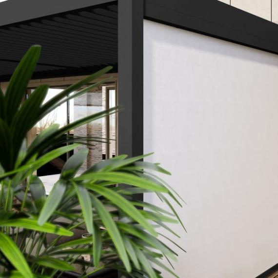 Aluminium overkapping Windscherm 400 cm wit