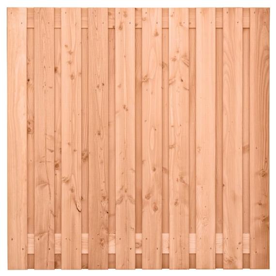 Tuinscherm Zwarte Woud, douglas, RVS-geschroefd, 21-planks (19+2) 180 x 180 cm