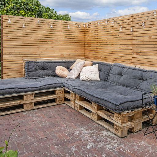 Tuinscherm Douglas, geschaafd (Rhombusprofiel) Klagenfurt 180 x 180 cm