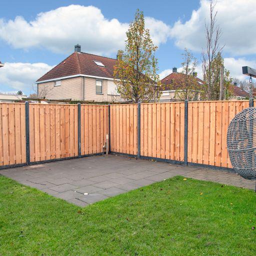 Tuinscherm Casablanca, Red Class Wood geïmpregneerd ME vuren, RVS-geschroefd, 21-planks (19+2) 180 x 180 cm