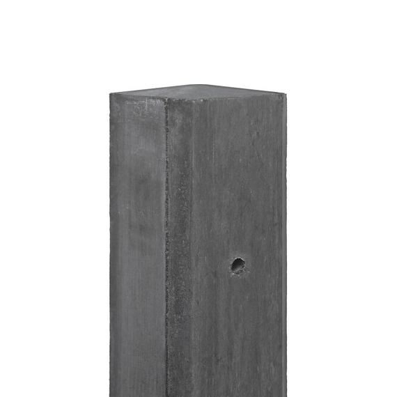 Berton©-paal IJssel antraciet, vlakke kop 10x10x280cm T-model met velling