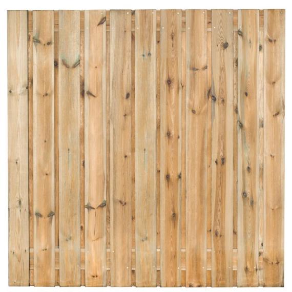 Tuinscherm Zaltbommel, groen geïmpregneerd grenen, RVS-geschroefd, 23-planks (21+2) 180 x 180 cm