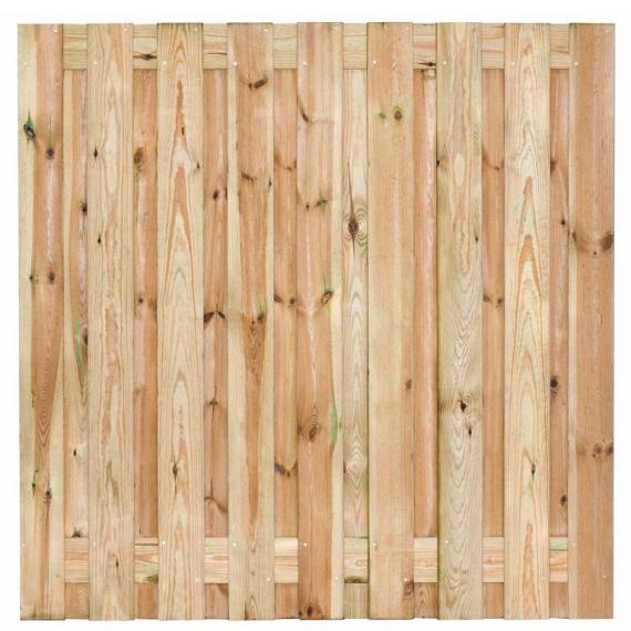 Tuinscherm grenen groen geïmpregneerd, 19-planks (17 + 2) Vasse 180 x 180 cm