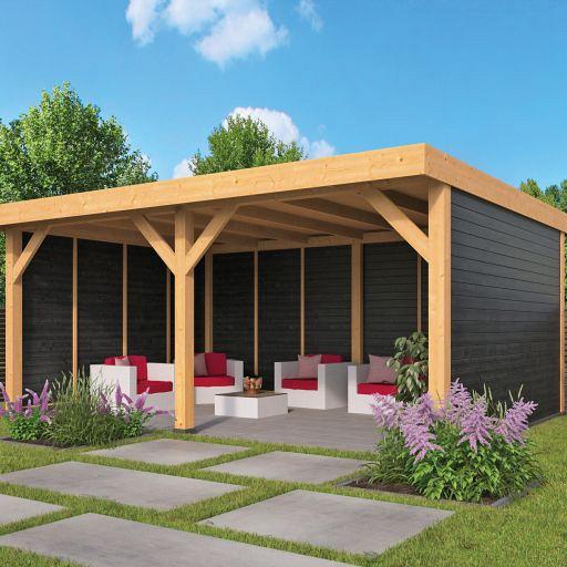 DHZ Plat dak Dalfsen Douglas 600 x 300 cm zwart geïmpregneerd