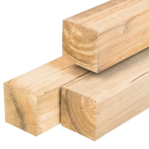 Ondersteuningspaal t.b.v luifel | 10,0 x 10,0 x 240 cm | onbehandeld