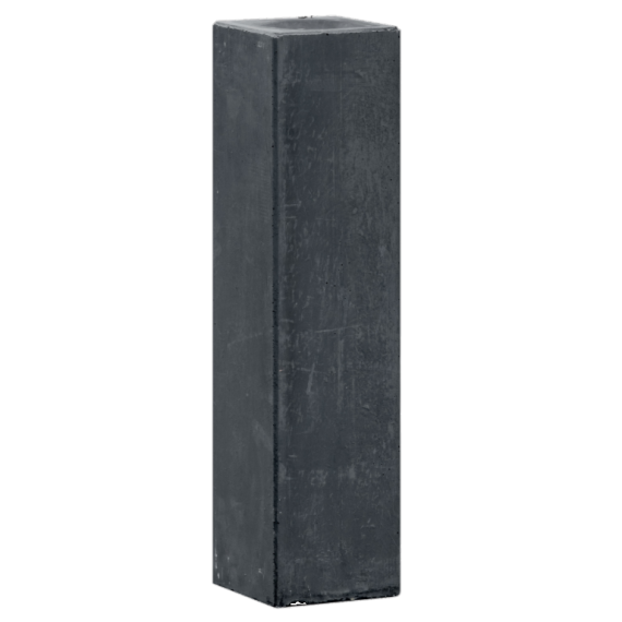 Berton© betonpoer 12,0 x 12,0 x 60,0 cm, antraciet, M16-bus, kleine velling