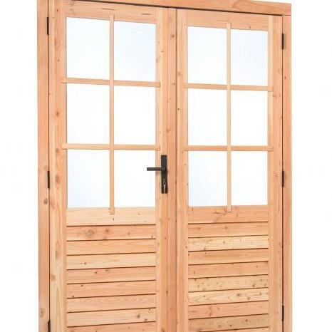 Douglas dubbele glas deur 6-ruits B1850xH2050mm buitenmaat