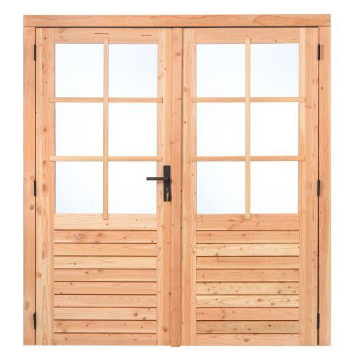 Douglas dubbele glas deur 6-ruits B1850xH2050mm buitenmaat