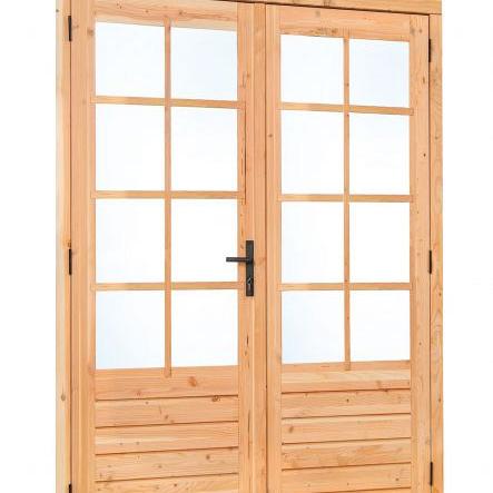 Douglas dubbele glas deur dubbelglas 8-ruits B2050xH2150mm buitenmaat