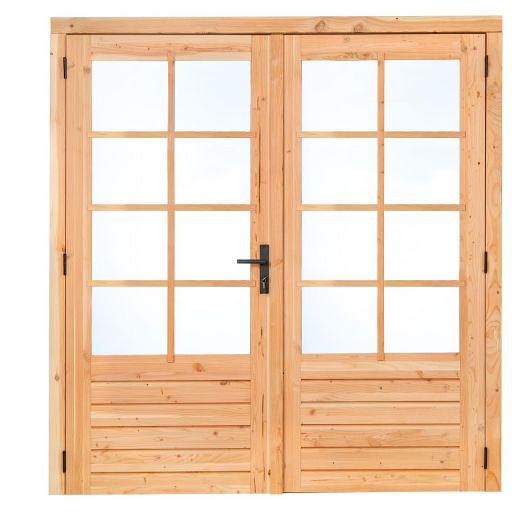 Douglas dubbele glas deur dubbelglas 8-ruits B2050xH2150mm buitenmaat