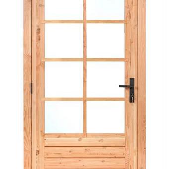 Douglas enkele glas deur dubbelglas 8-ruits B1100xH2150mm buitenmaat, linksdraaiend